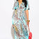 Twist Midi Dress in Mint Leopard print