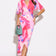 Forever Angel Sleeve Dress in Pink Abstract print