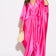 Satin Oversize Maxi Dress/Tunic in Pink