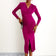 Tory Long Sleeve Midi Dress in Purple