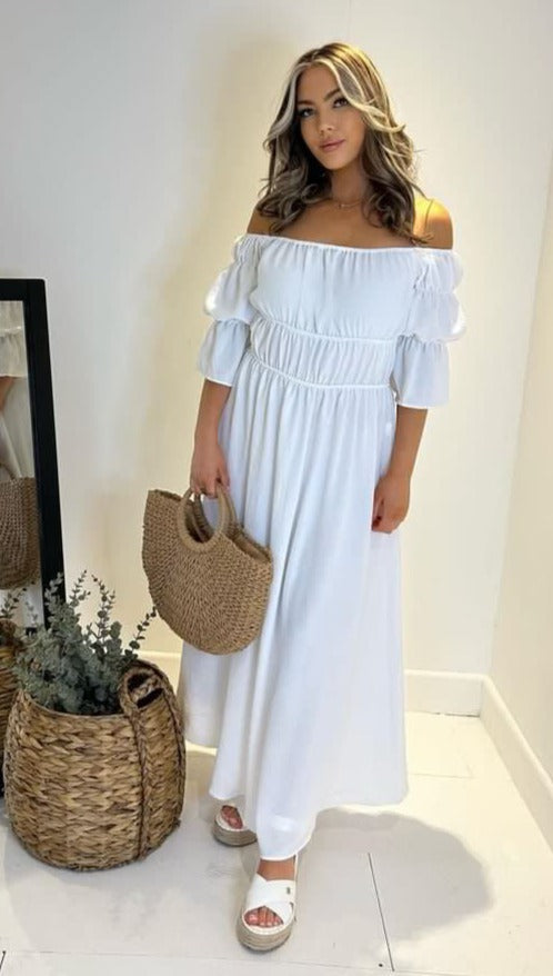 Cute flowy hot sale white dress