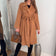 Suede Wrap Trench Coat in Camel